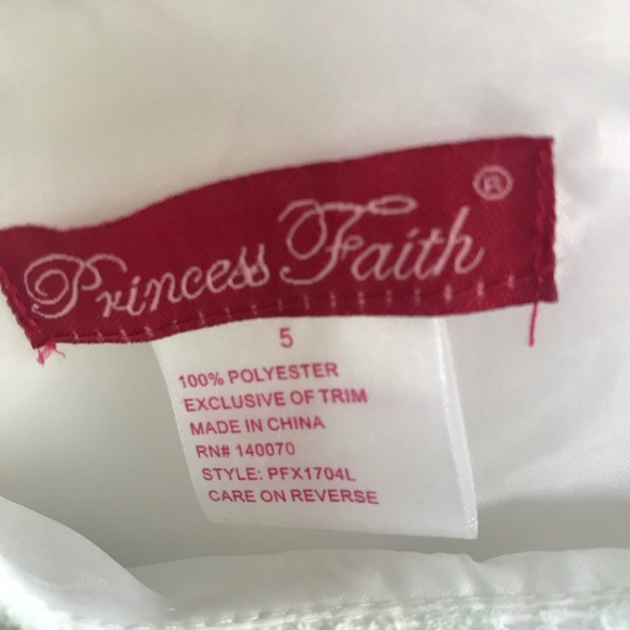 PRINCESS FAITH GIRLS DRESS SIZE 5 - Picture 6 of 6
